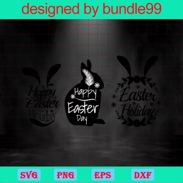 3 Bunnies For Happy Easter Day Quotes Invert