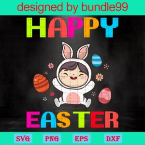 Happy Easter Day Bunny Outfit Invert