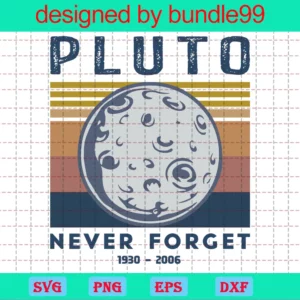 Pluto Never Forget 1930-2006, Astronomy, Celestial Objects Bundle