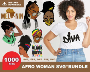 1000+ Afro Women Bundle Svg