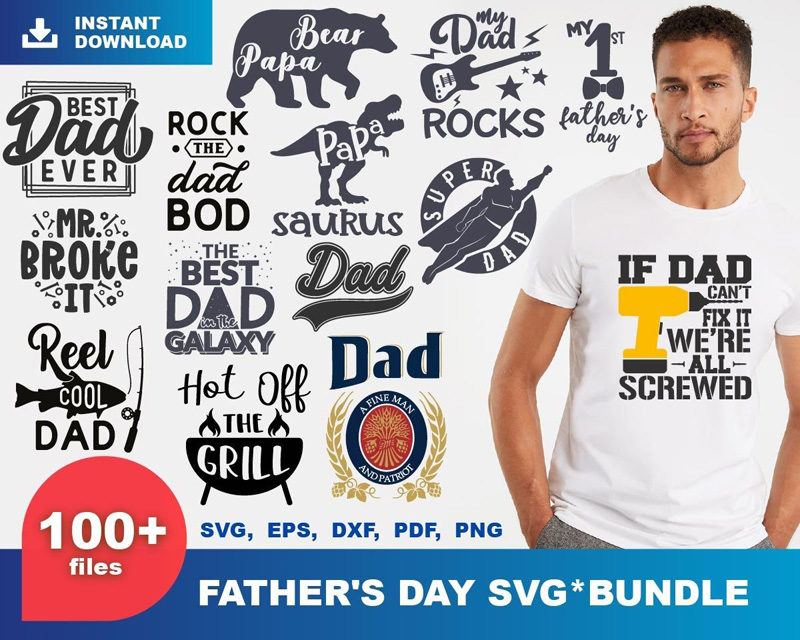 100+ Fathers Day Bundle Svg