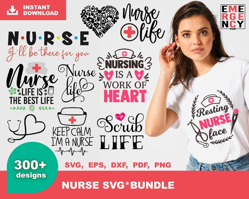 300+ Nurse Bundle Svg