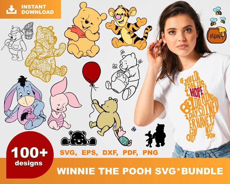100+ Winnie The Pooh Bundle Svg