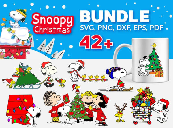 42+Snoopy Christmas Bundle svg