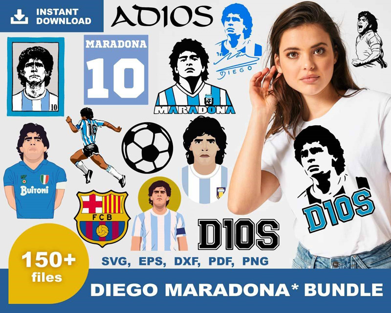 150+ Diego Maradona Bundle Svg
