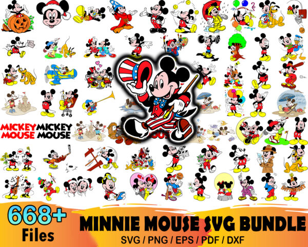 668+ Minnie Mouse Svg Bundle