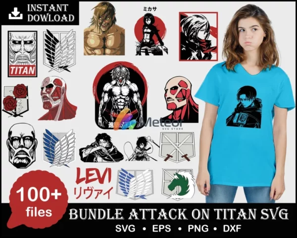 100+ Attack on Titan bundle svg