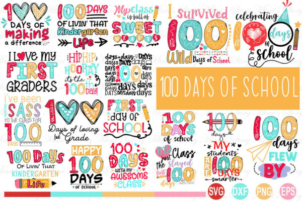 100 Days Of School Bundle Svg