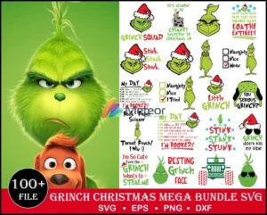 100+ Grinch christmas mega bundle svg