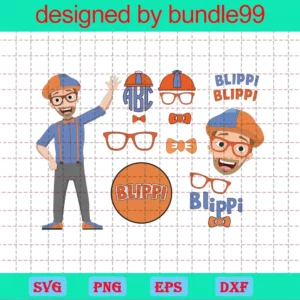 11 Designs About Blippi Head Blippi Glasses Blippi Icons Bundle
