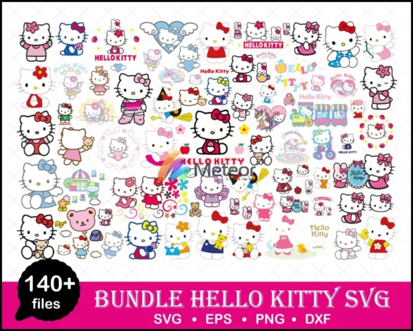 140+ Hello Kitty svg bundle