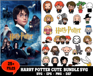 25+ Files Harry Potter Cartoon Bundle Svg