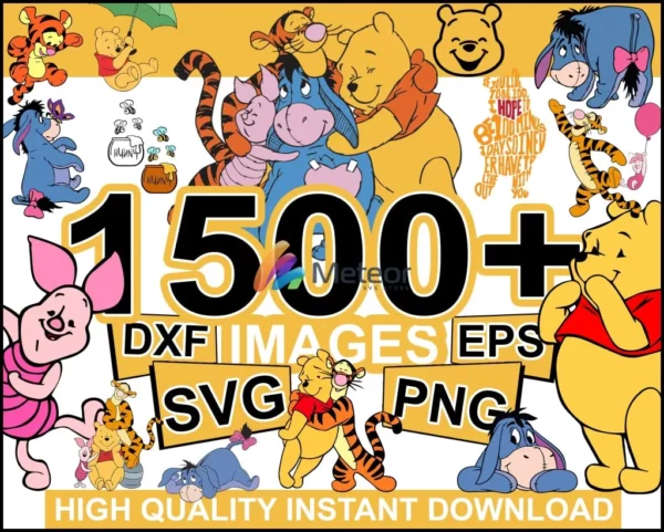 1500+ Winnie The Pooh Svg Mega bundle
