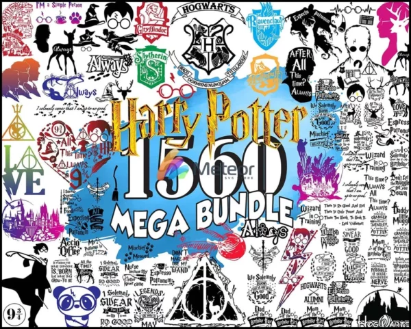 1560+ Harry Potter Files Mega Bundle Cricut Svg File Silhouette