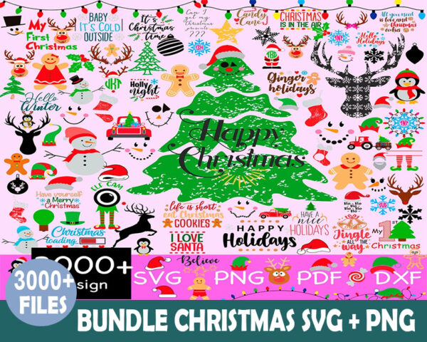 3000+ Files Bundle Christmas Svg Png