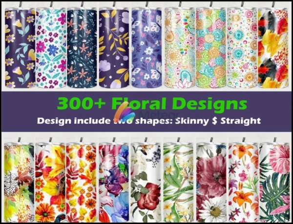 300+ Floral tumbler designs svg