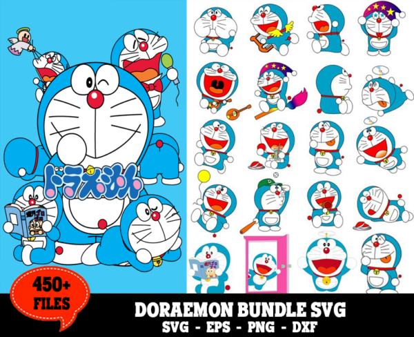 450+ Files Doraemon Bundle Svg