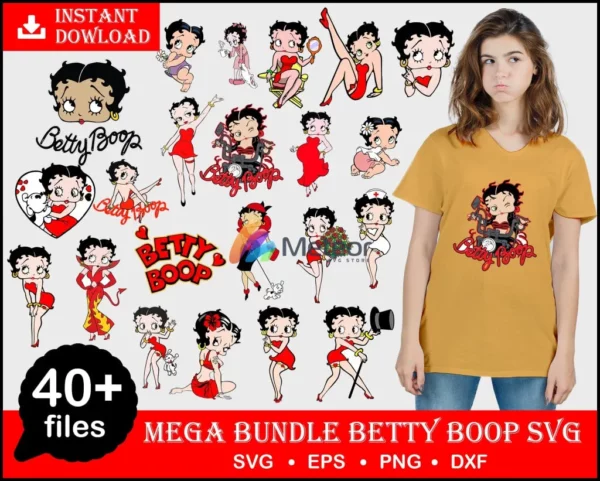 40+ files Mega bundle Betty Boop svg