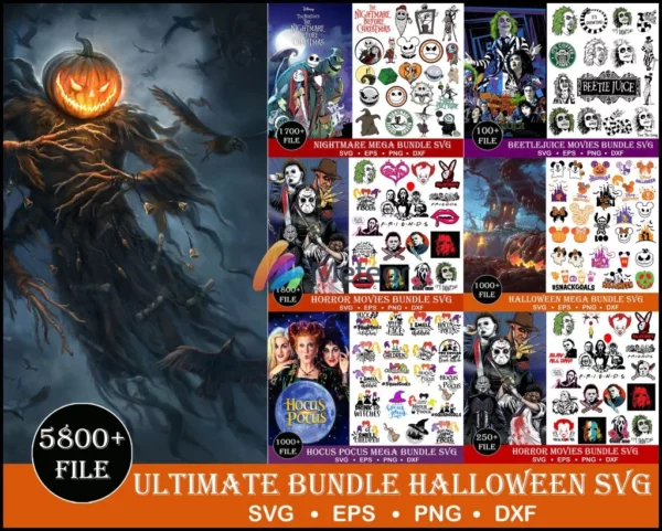 5800+ Ultimate Halloween Files Mega Bundle Cricut Svg File Silhouette
