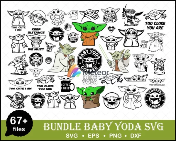 67+ Baby Yoda SVG Bundle