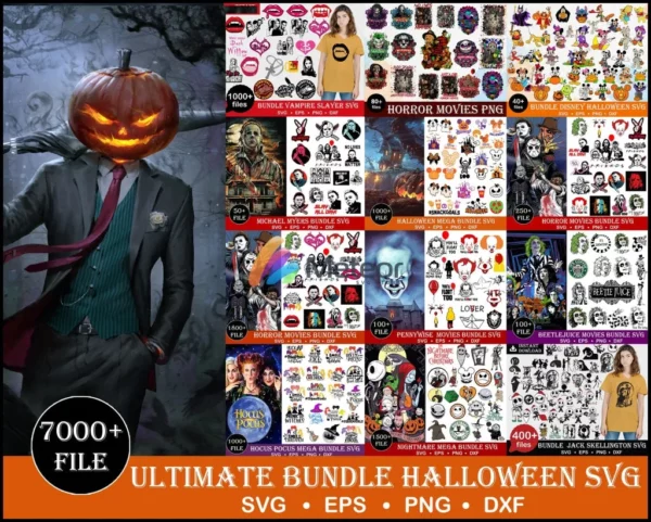 7000+ Ultimate Halloween Files Mega Bundle Cricut Svg File Silhouette
