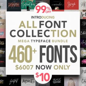 All Font Collection Mega Typeface Bundle