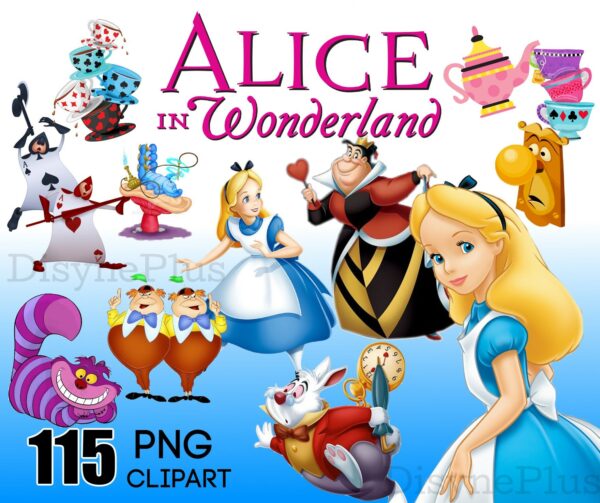 115 Alice In Wonderland bundle png