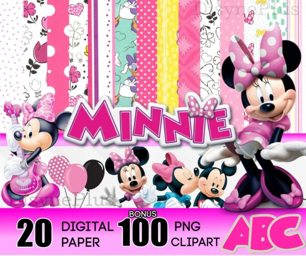 100 Disney Minnie png bundle