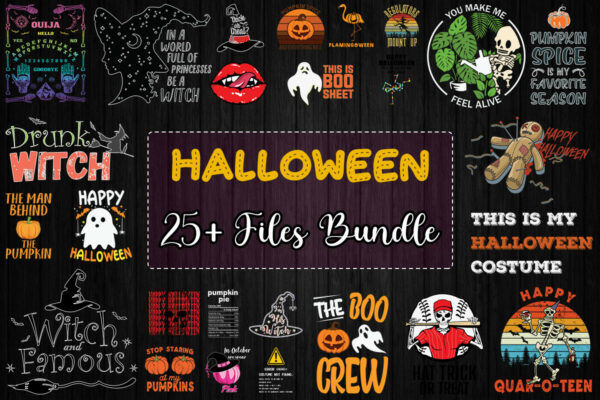 25 Files Halloween Bundle Svg