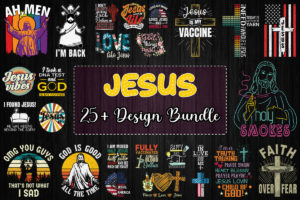 25 Designs Jesus Bundle Svg