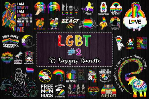35 Designs LGBT Bundle Svg