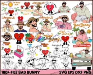 Bundle Bad Bunny 100 Files Bundle - Bad Bunny Files Digital Prints Bundle - Bad Bunny SVG