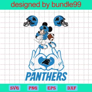 Carolina Panthers Football Mouse Clipart