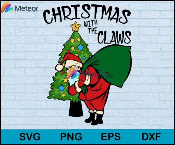 Christmas with the claws svg