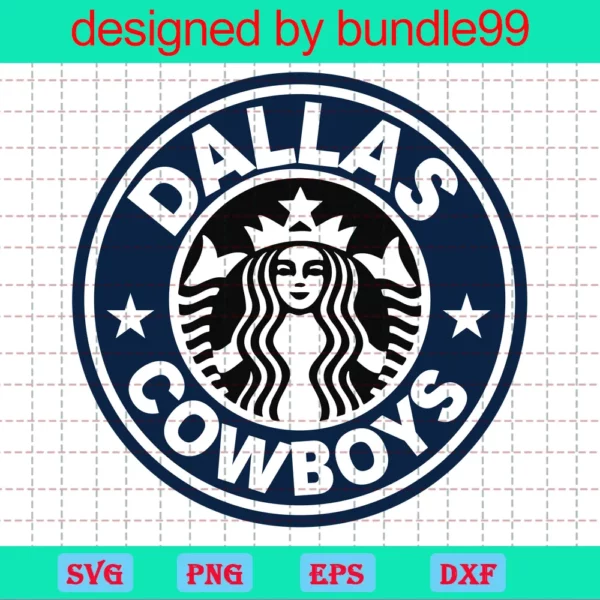 Dallas Cowboys Starbucks Logo Cup Wrap Svg