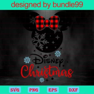 Disney Christmas Plaid Minnie Head