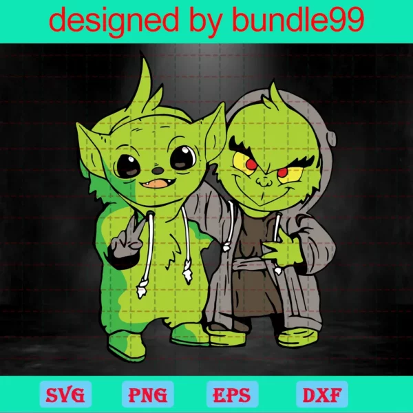 Grinch And Baby Yoda Svg