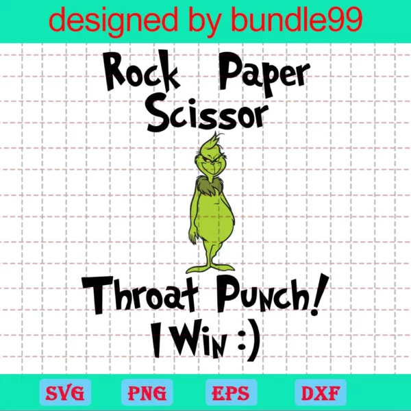 Grinch Rock Paper Scissors Throat Punch