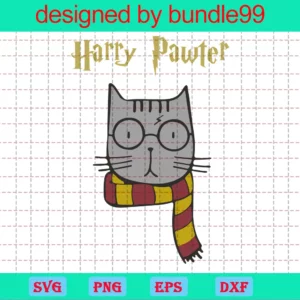 Harry Pawter Cat Svg