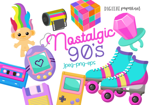 Nostalgic 90s Png Graphic Designs