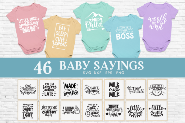 Baby Sayings Newborn SVG Bundle