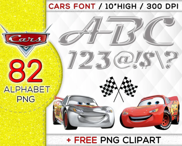 82 Cars Alphabet Bundle Png