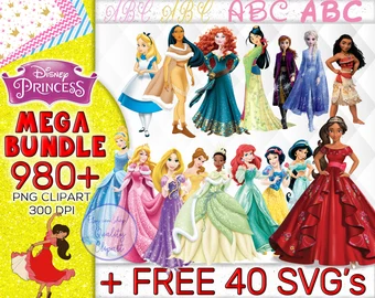 980+ Files Disney Princess Png Bundle