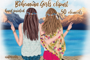 Bohemian Girls Clipart Png