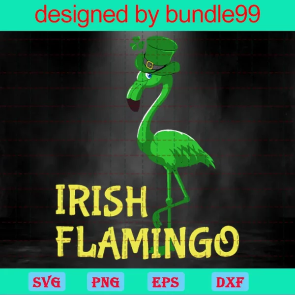 Irish Flamingo, Flamingo Wears Patrick Hat