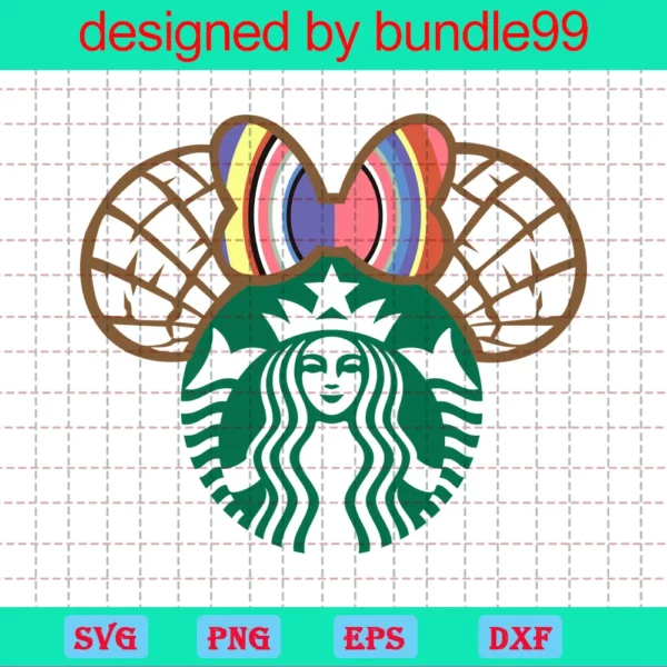 Minnie Mouse Concha Ears Starbucks Logo