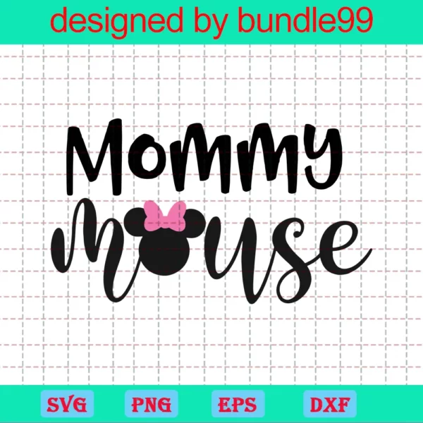 Mommy Mouse Svg, Minnie Mouse Svg Instant Download