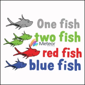 One fish two fish red fish blue fish svg