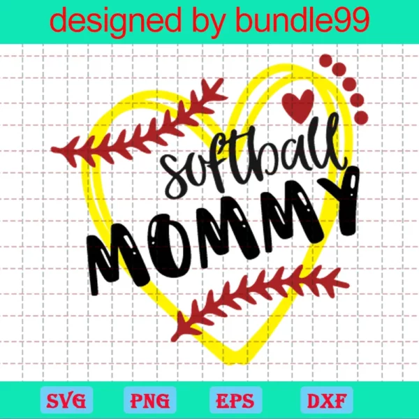 Softball Mommy Svg