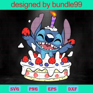 Stitch Birthday Svg
